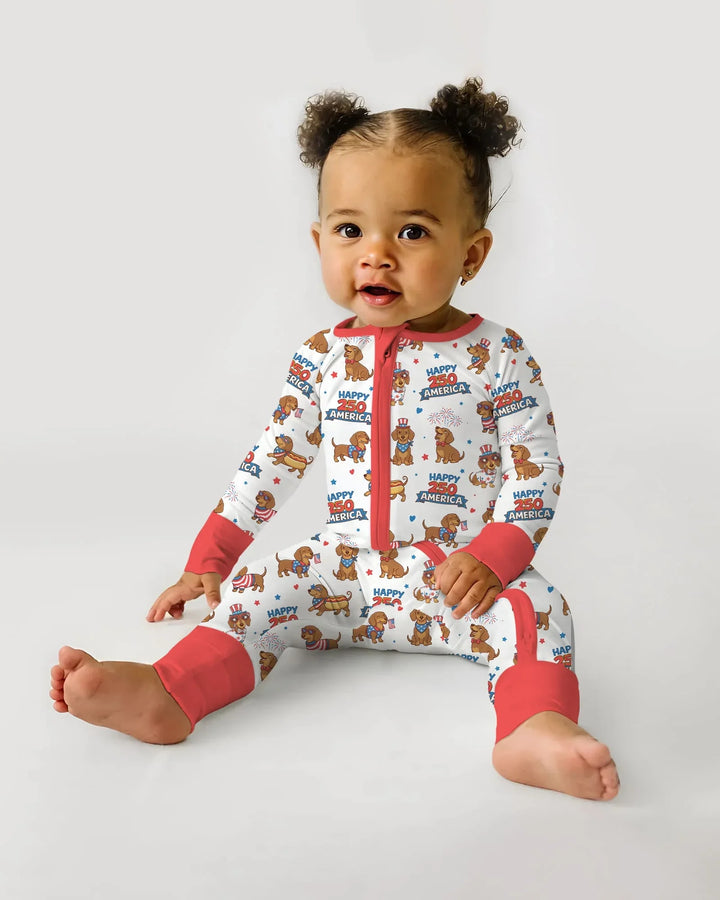 Red, White & Wiener Bamboo Convertible Zippy