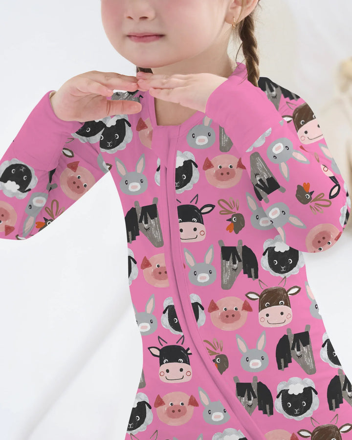 Farm Friends Family Matching Bamboo Convertible Zippy