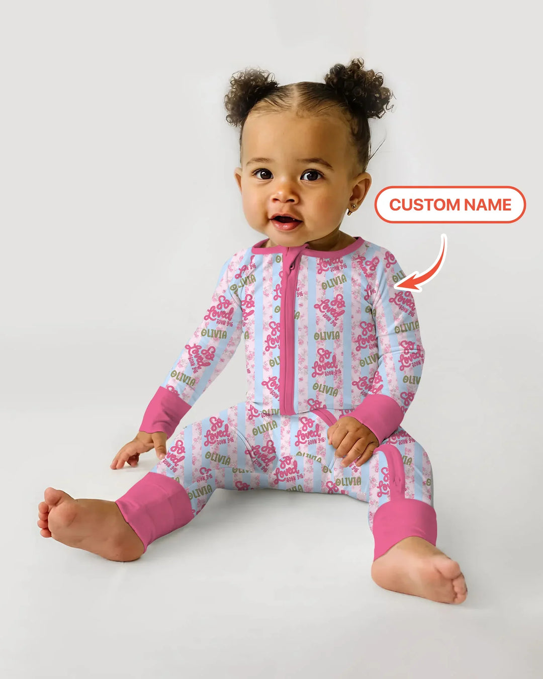 So Loved Custom Name Bamboo Convertible Zippy