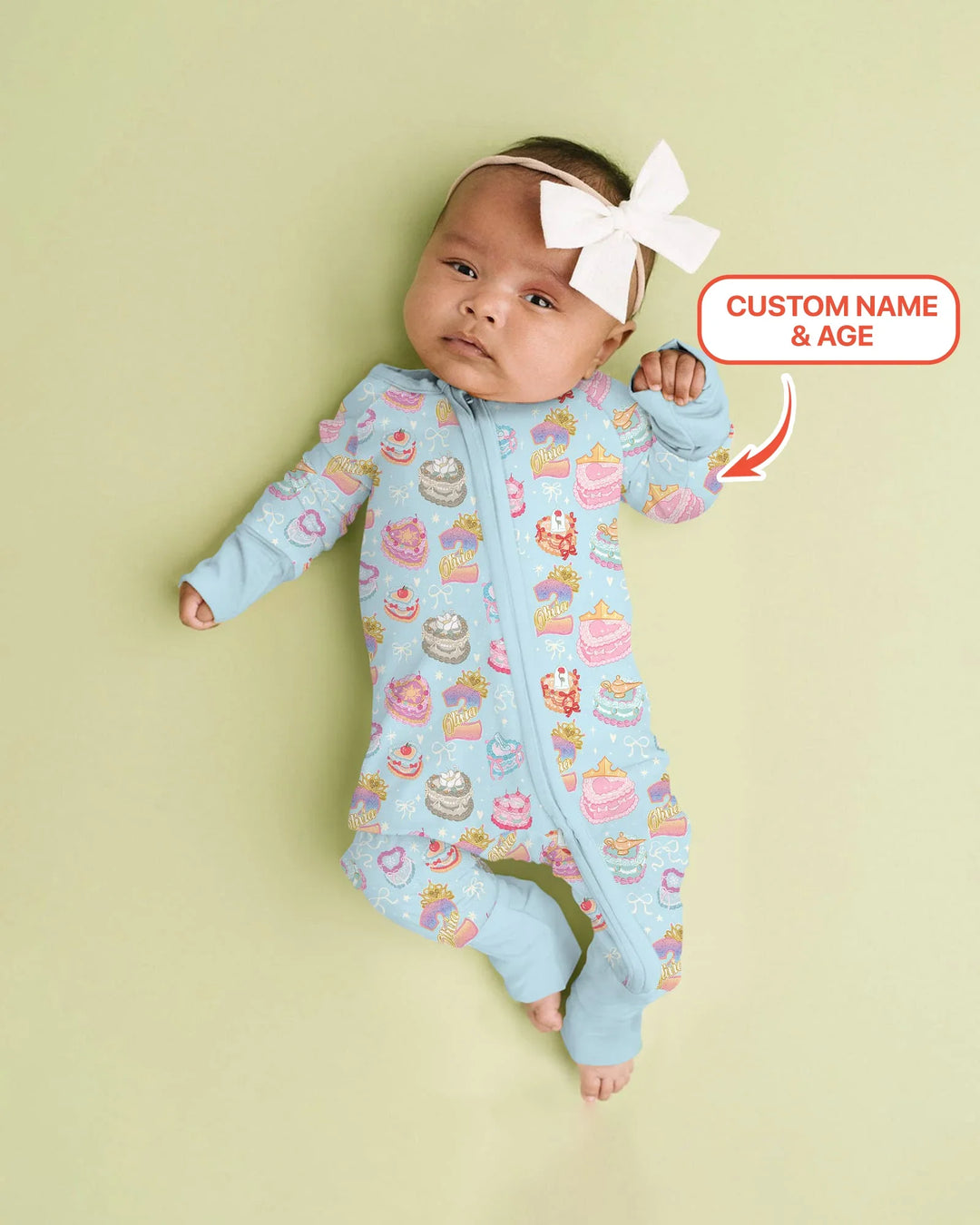 Custom Princess Baby Birthday Bamboo Convertible Zippy