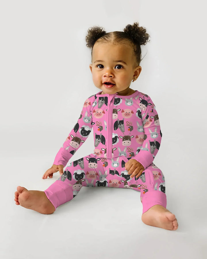 Farm Friends Family Matching Bamboo Convertible Zippy