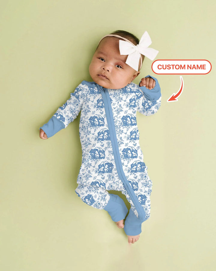 Custom Name Mama Bear Toile Convertible Zippy