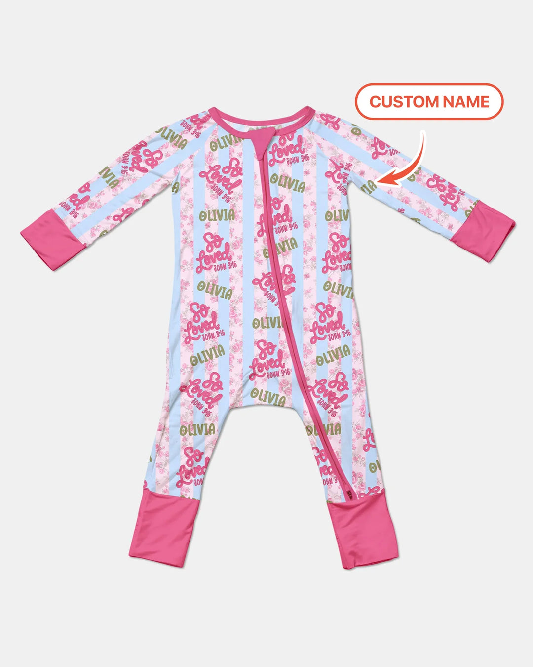 So Loved Custom Name Bamboo Convertible Zippy