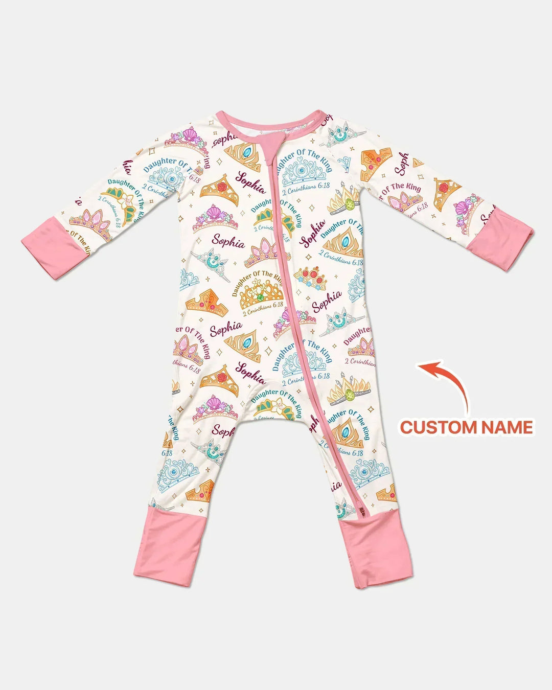 Hija del Rey Nombre Personalizado Bambú Convertible con Cremallera