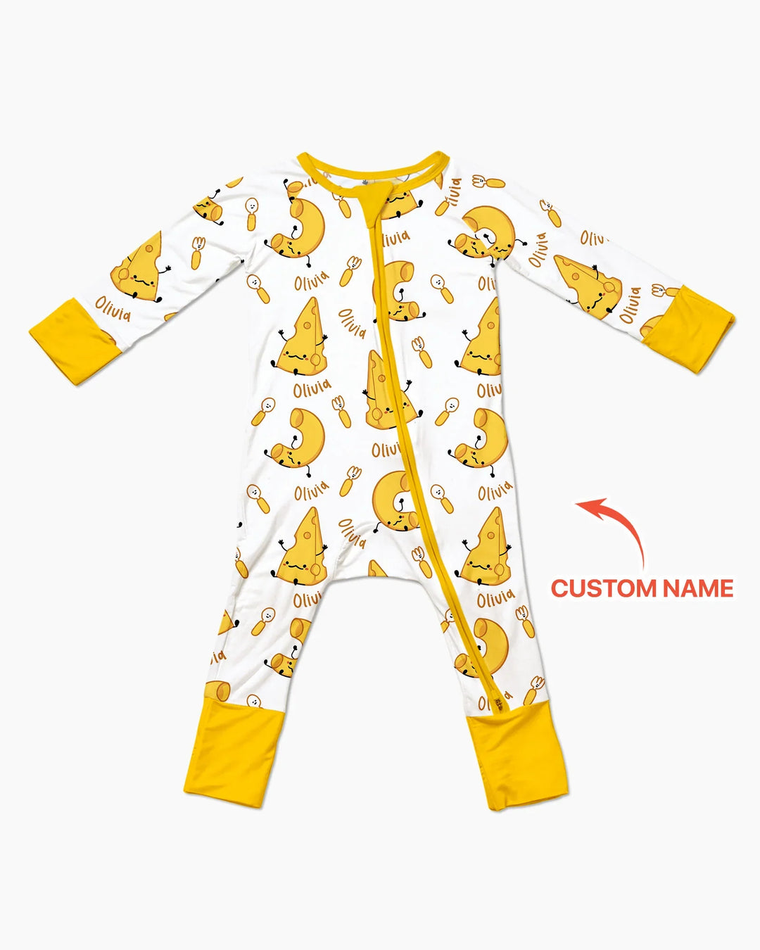 Custom Name Mac & Cheese Club Bamboo Convertible Zippy