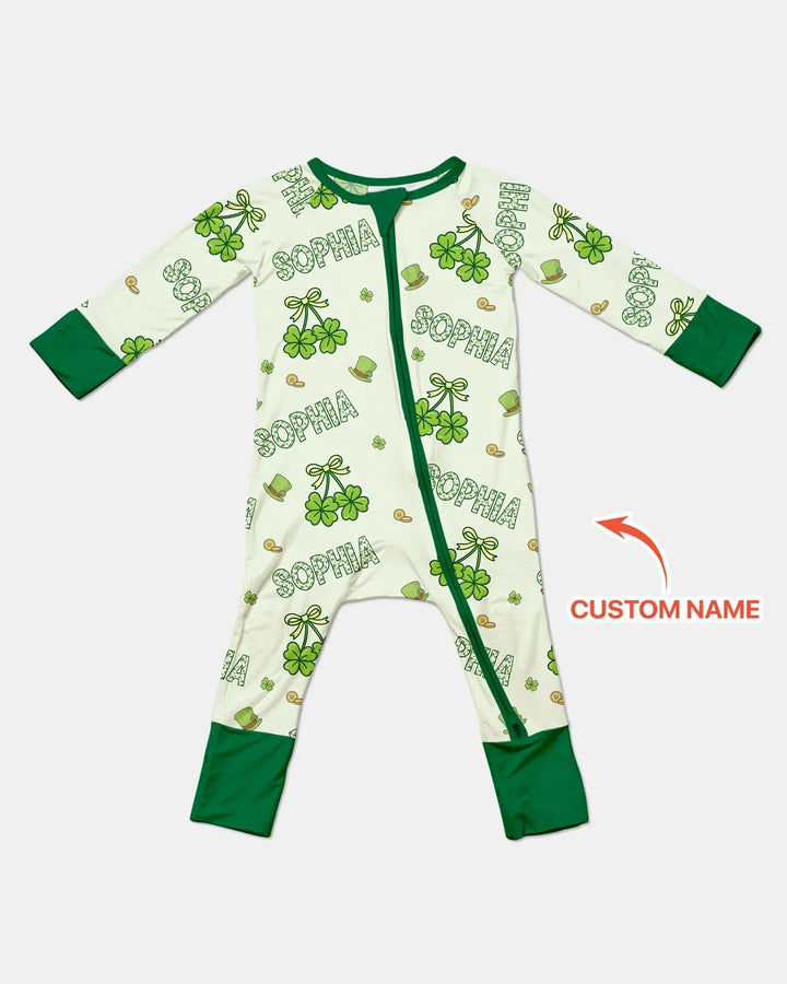 Custom Name Lucky Little Shamrock Convertible Zippy