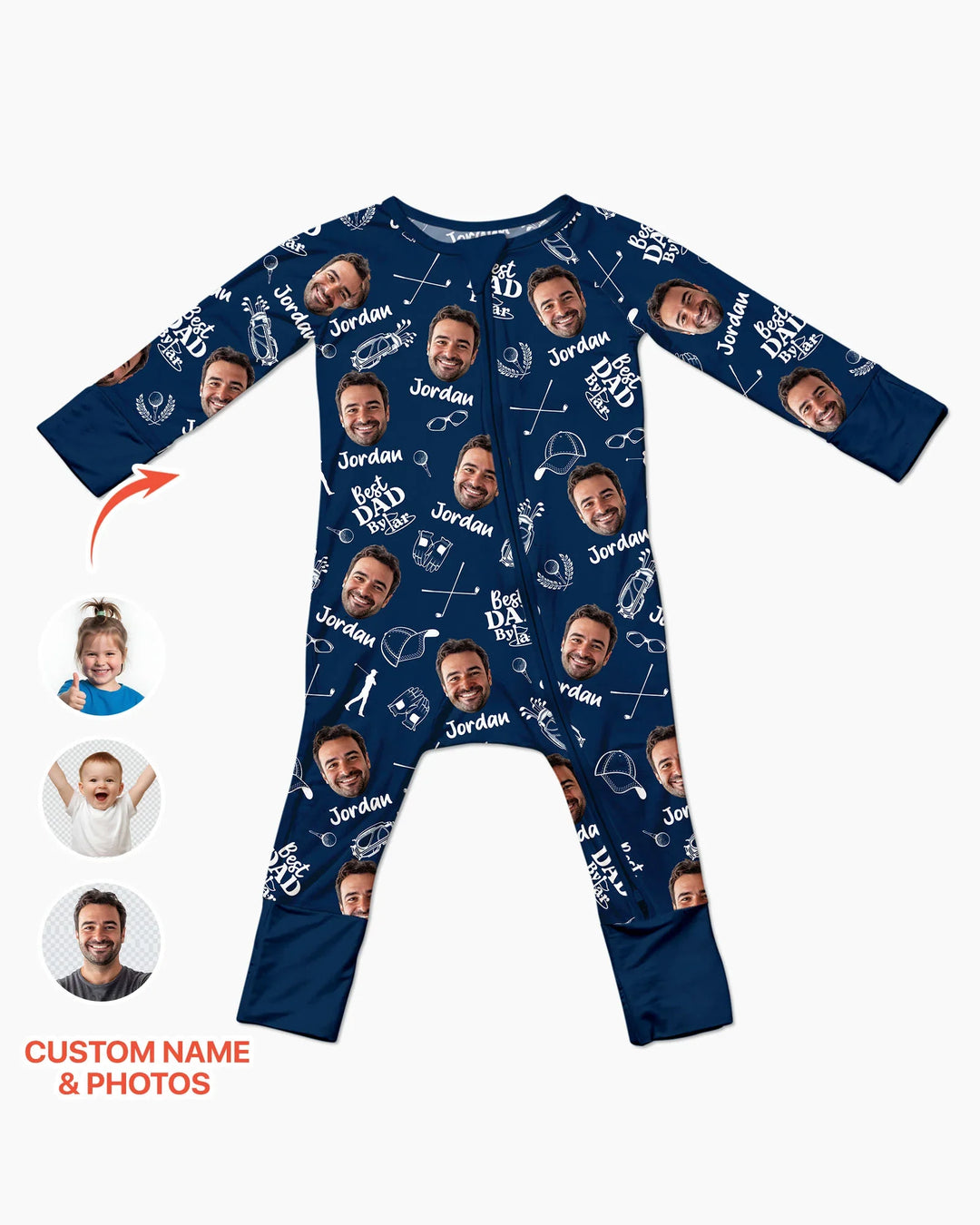 Custom Photo Best Dad By Par Bamboo Convertible Zippy