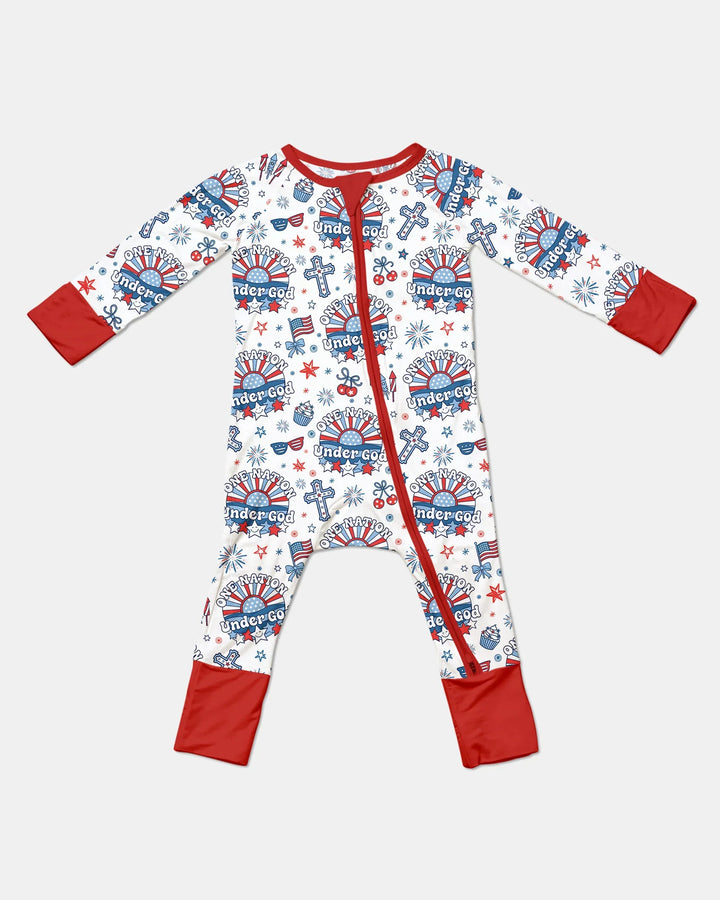 One Nation Under God Family Matching Bamboo Convertible Zippy