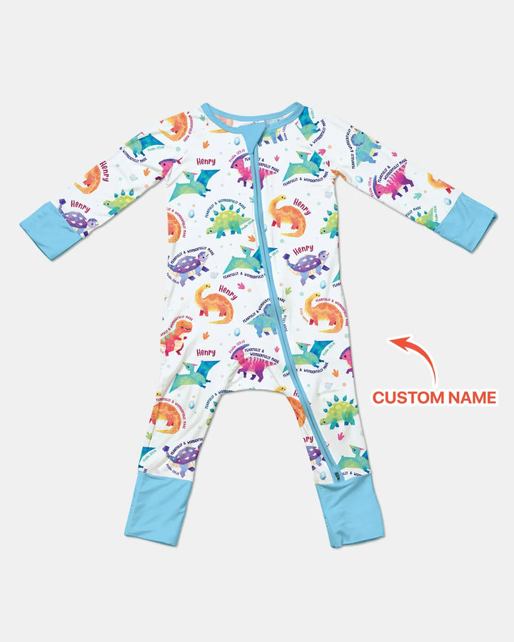 Fearfully & Wonderfully Made Custom Name Boy Bamboo Convertible Zippy