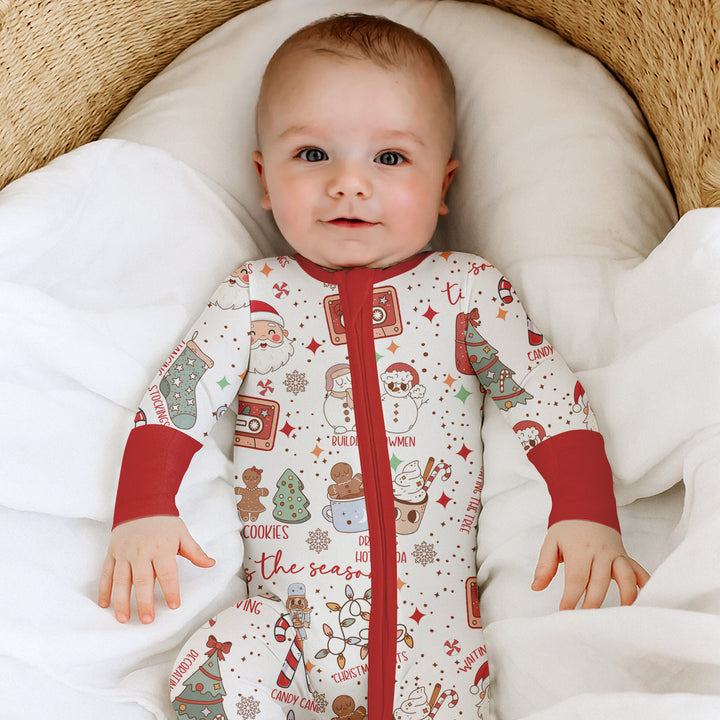 Retro Christmas Bucket List Convertible Zippy , Retro Christmas Bucket List Convertible Zippy - 0-3M