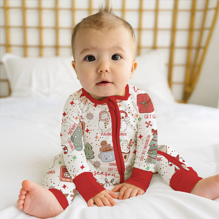 Retro Christmas Bucket List Convertible Zippy , Retro Christmas Bucket List Convertible Zippy - 0-3M