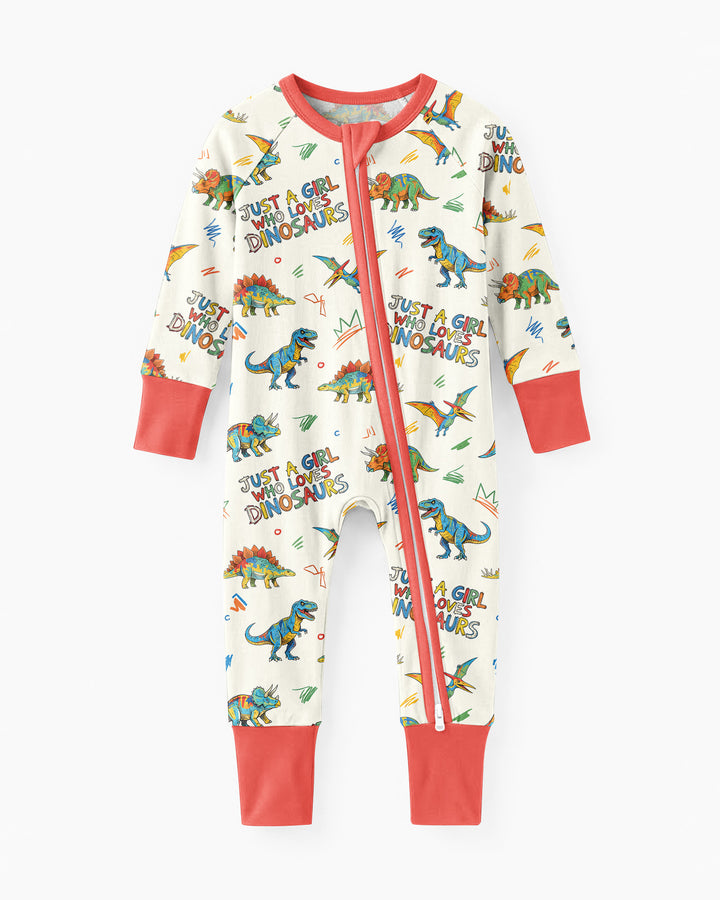 Just A Boy/Girl Who Loves Dinosaurs Bamboo Convertible Zippy