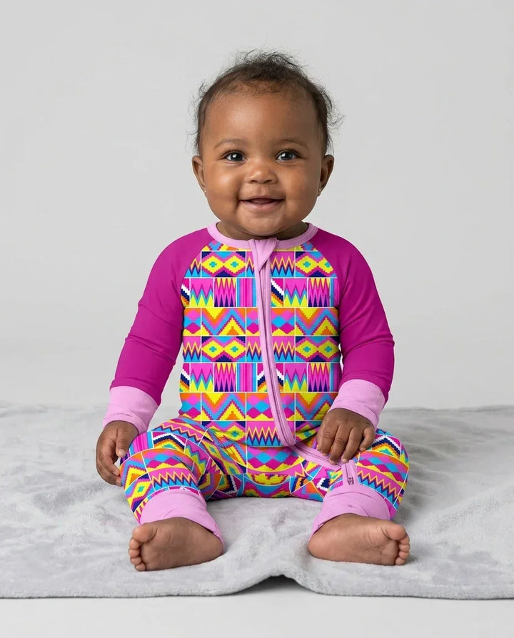 Kente Vibes Family Matching Bamboo Convertible Zippy