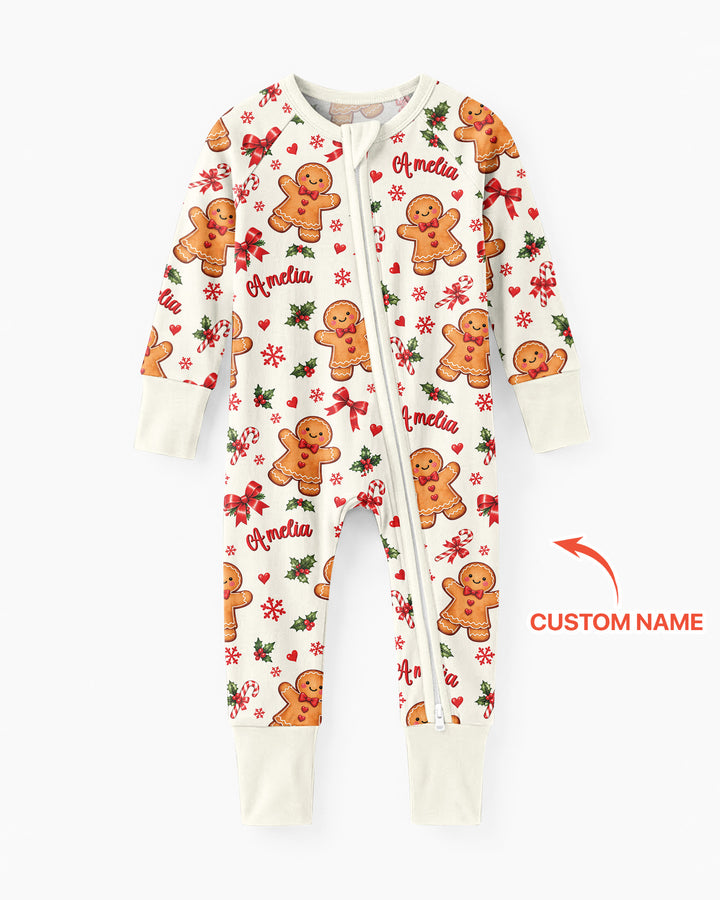 Custom Name Gingerbread Bamboo Convertible Zippy