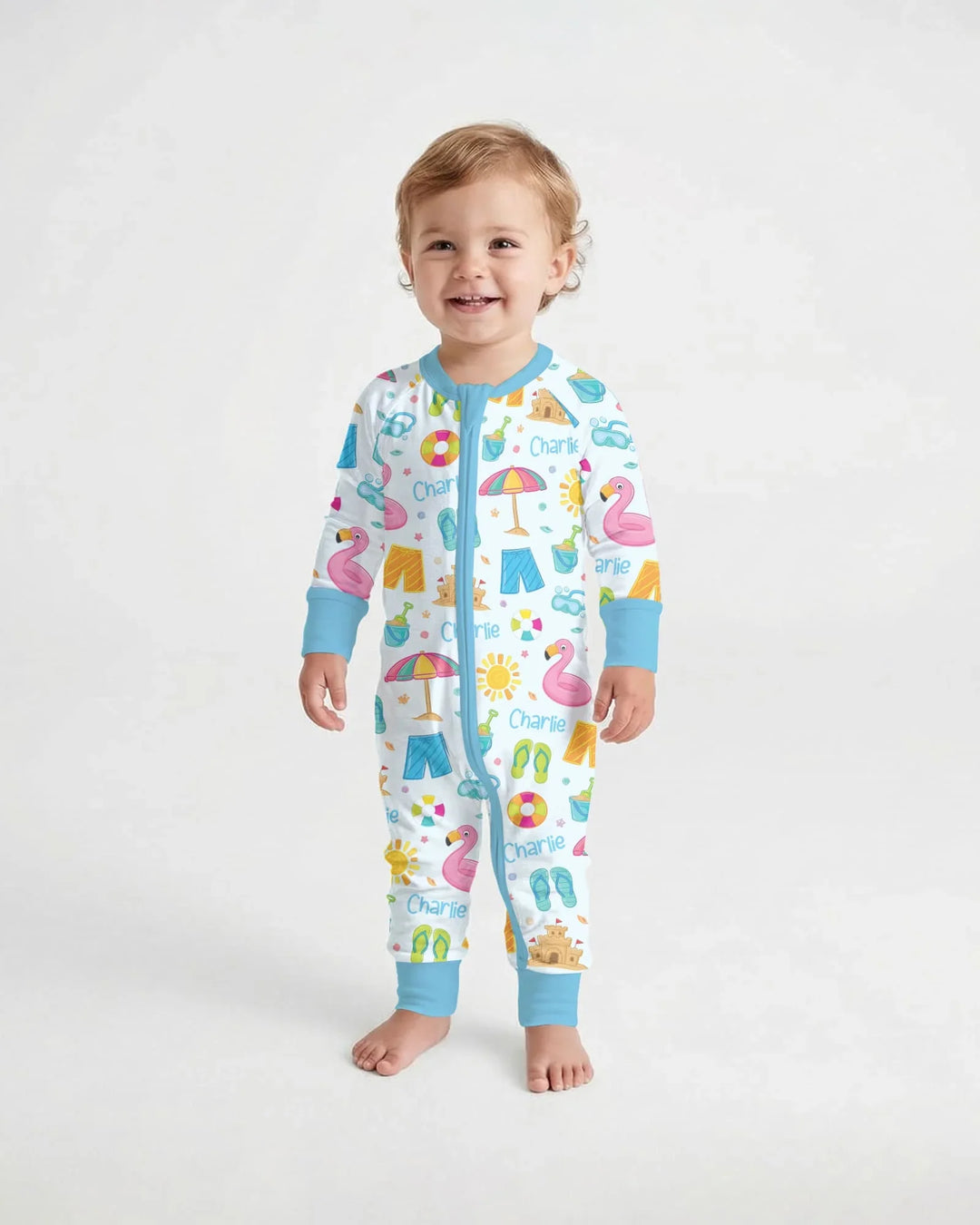Custom Name Summer is Fun Bamboo Convertible Zippy