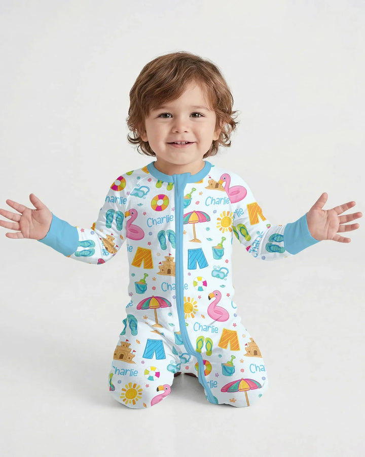 Custom Name Summer is Fun Bamboo Convertible Zippy