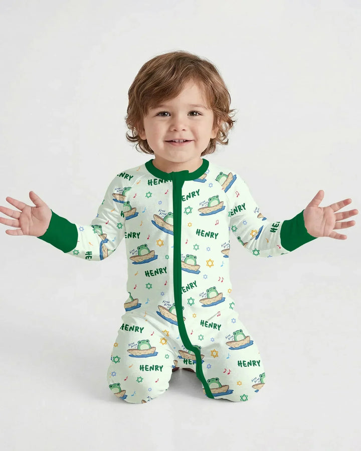 Frogs Here, Frogs There Passover Custom Name Convertible Zippy