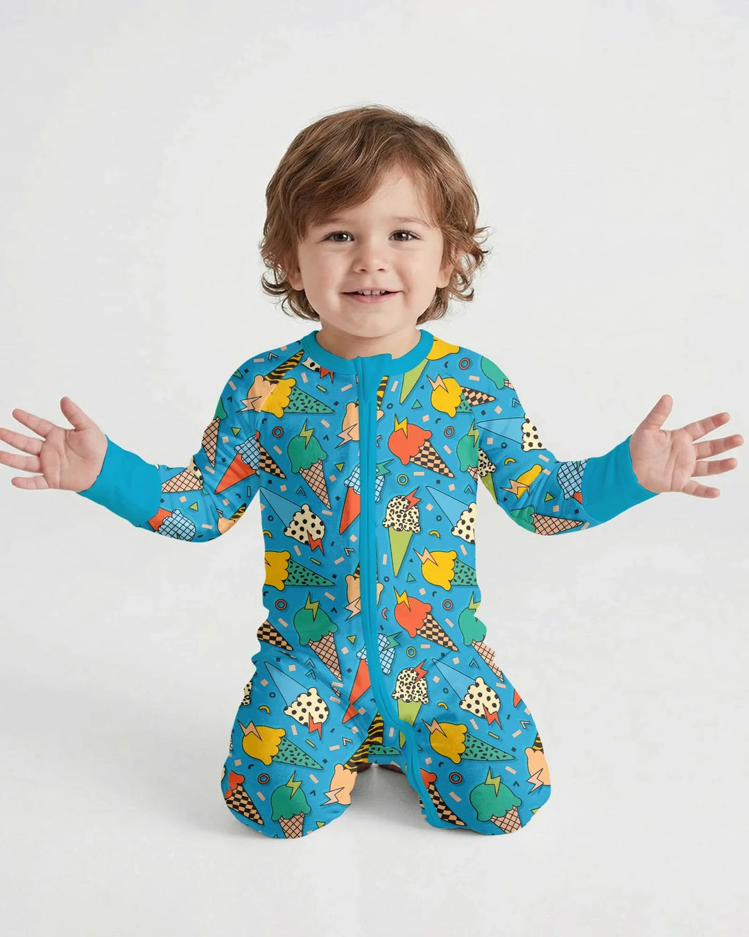 Summer Retro Ice Creams Family Matching Bamboo Convertible Zippy