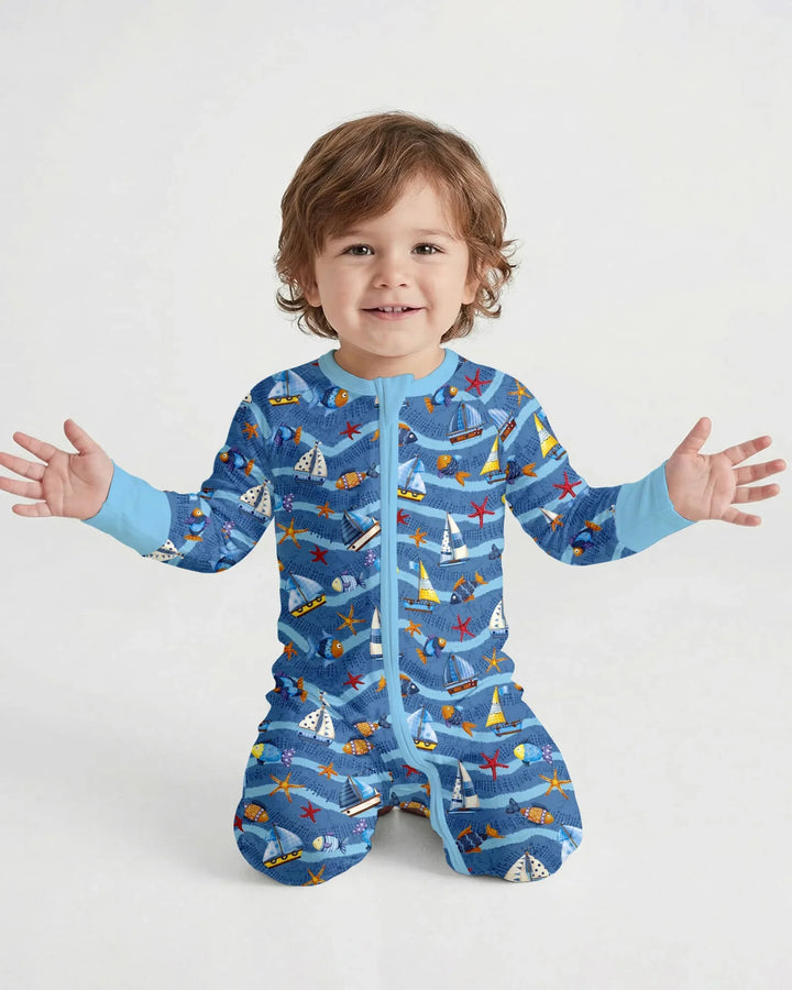 Blue Sail La Vie Family Matching Bamboo Convertible Zippy