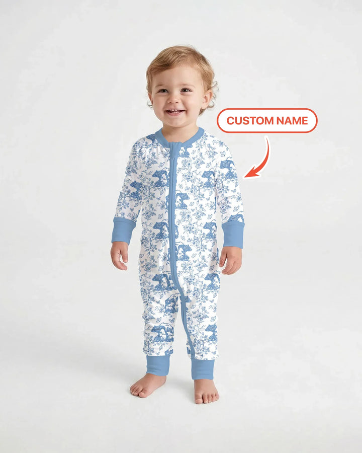 Custom Name Mama Bear Toile Convertible Zippy