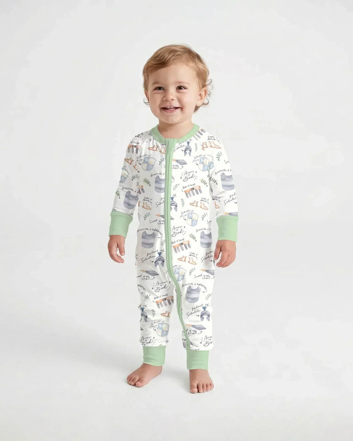 Gerippte Babykleidung mit individuellem Foto - Weich &amp; Skizzenhaft