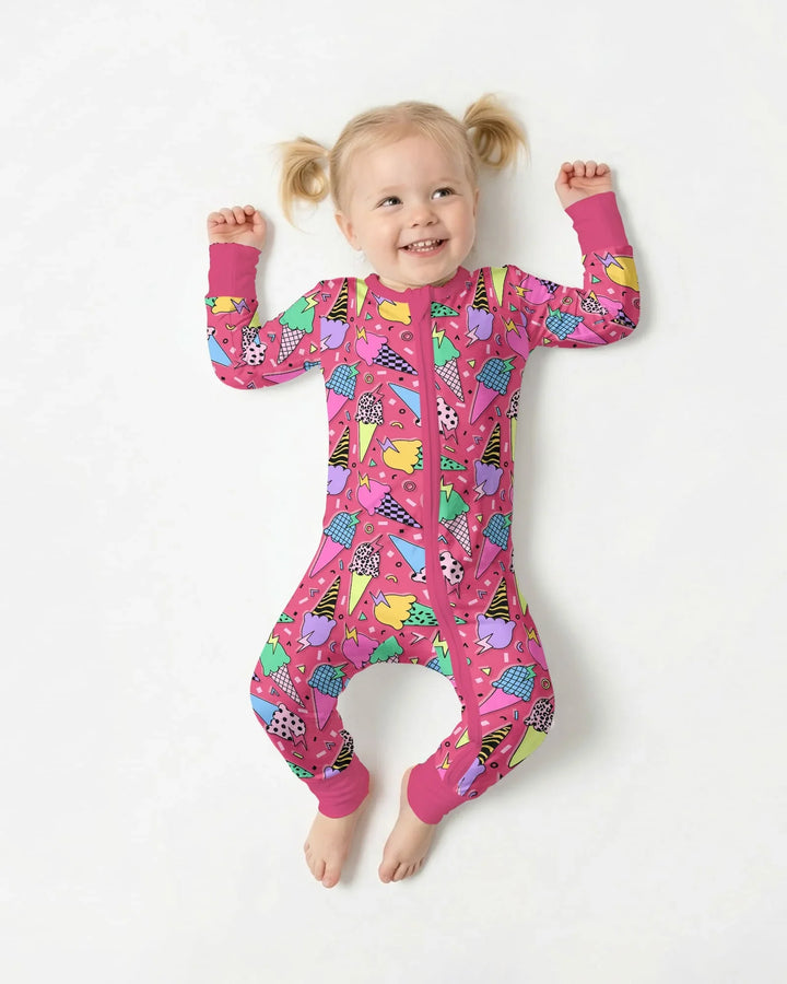 Summer Retro Ice Creams Family Matching Bamboo Convertible Zippy