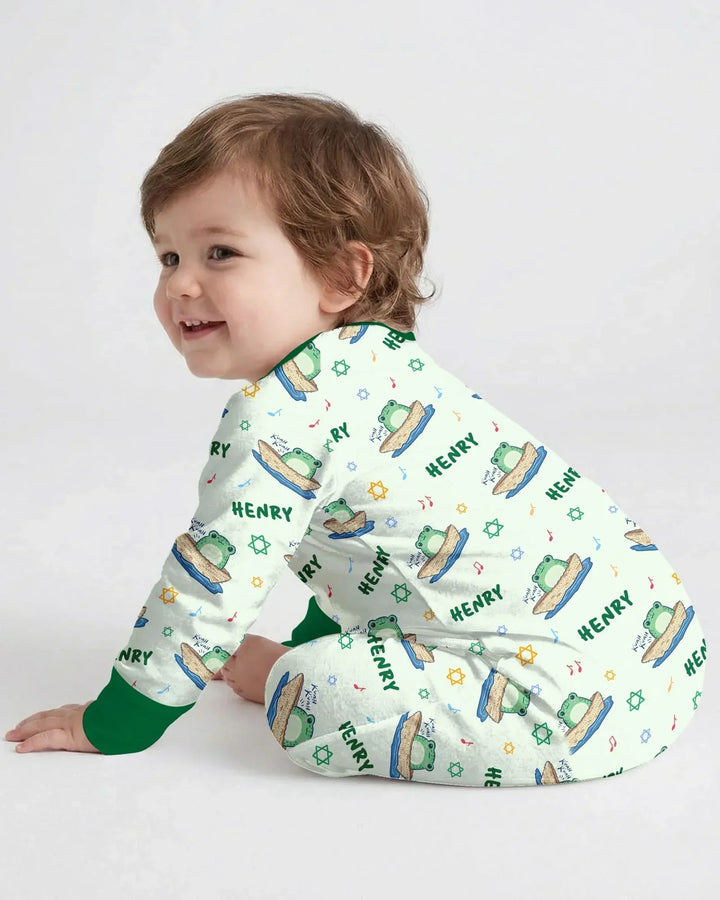 Frogs Here, Frogs There Passover Custom Name Convertible Zippy