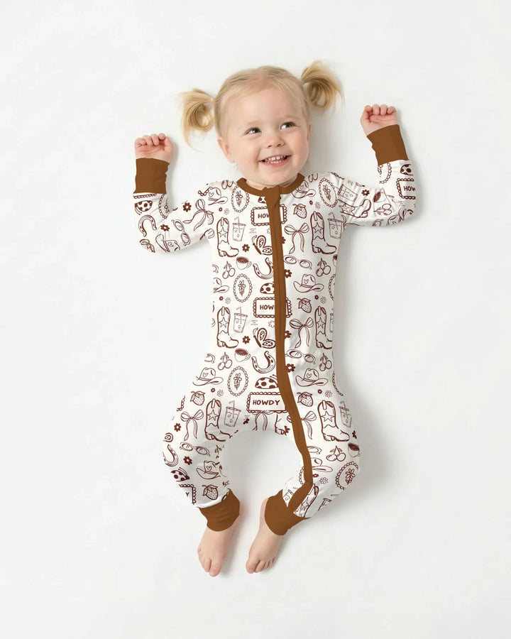 Doodle Wild West Cowgirl Bamboo Convertible Zippy