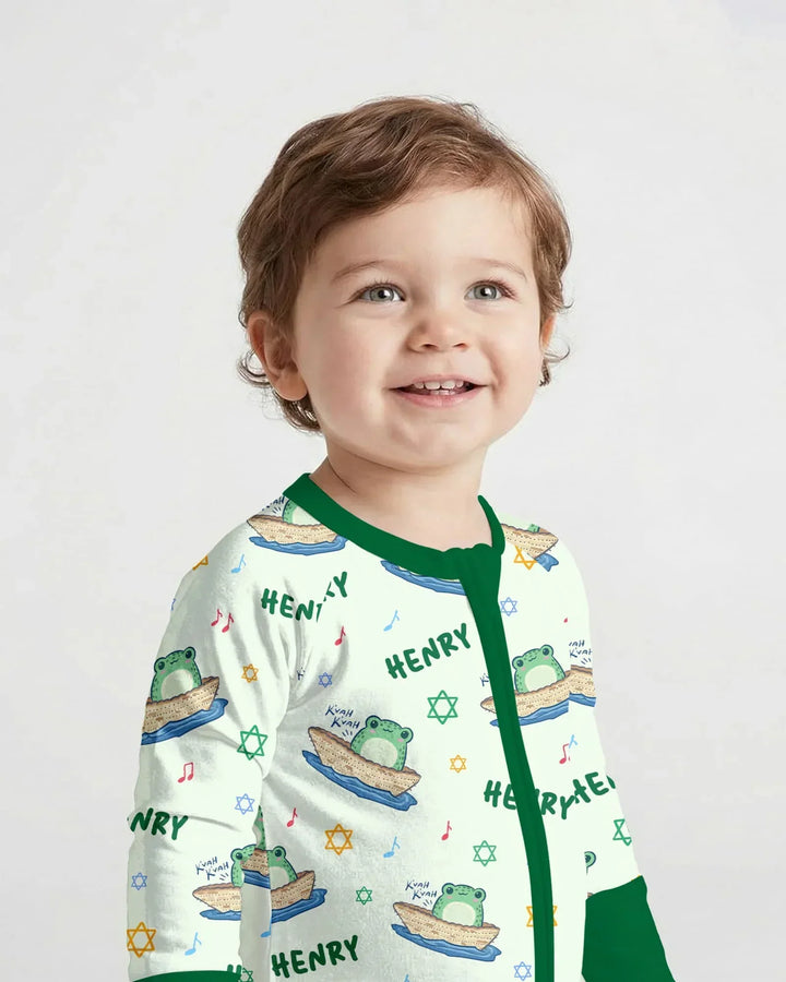 Frogs Here, Frogs There Passover Custom Name Convertible Zippy