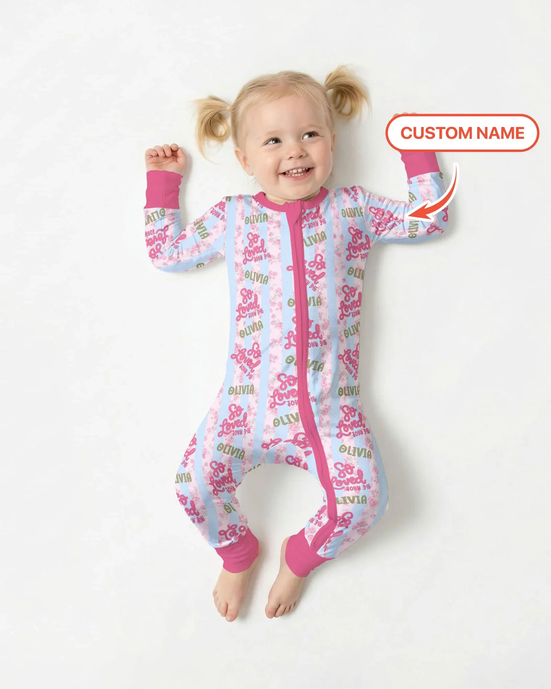 So Loved Custom Name Bamboo Convertible Zippy