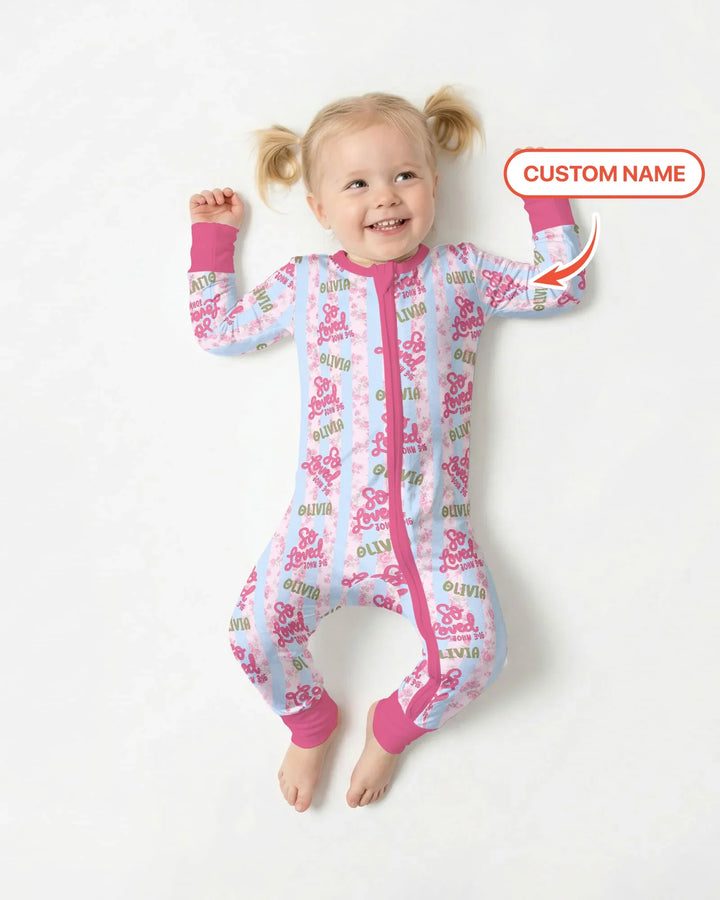So Loved Custom Name Bamboo Convertible Zippy
