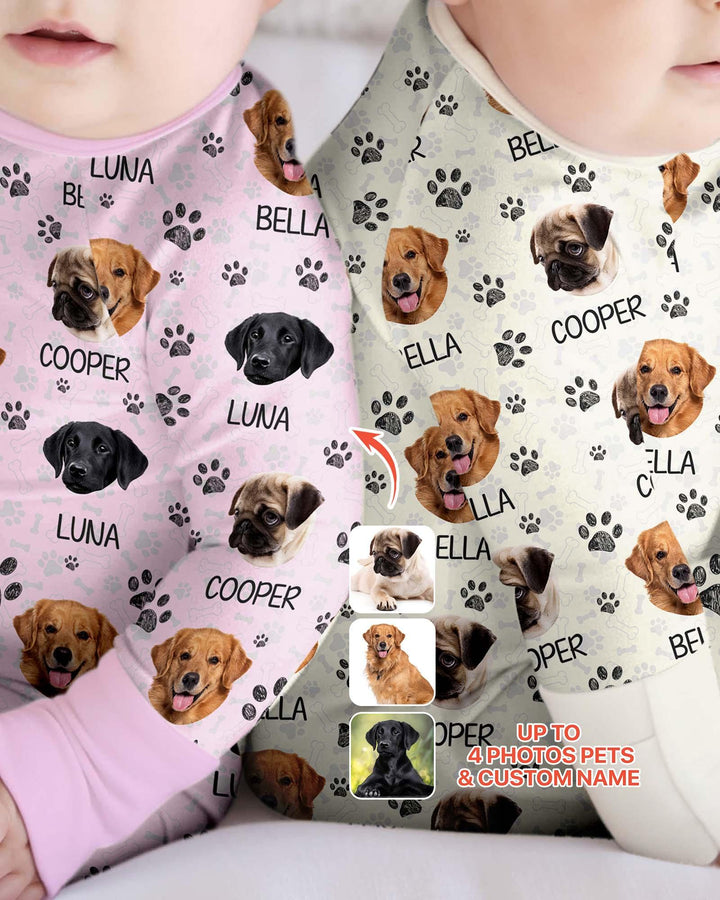 Custom Dog Photo With Paw Bamboo Convertible Zippy