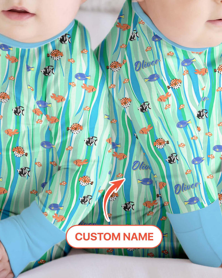 Custom Name Summer Beach Bamboo Convertible Zippy