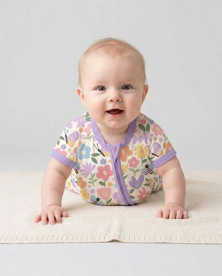 Flower Gardens Bamboo Shorty Zippy