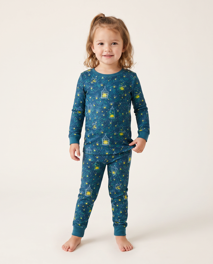 Firefly Lantern Night Bamboo Two Piece Long Sleeve Pajama Set