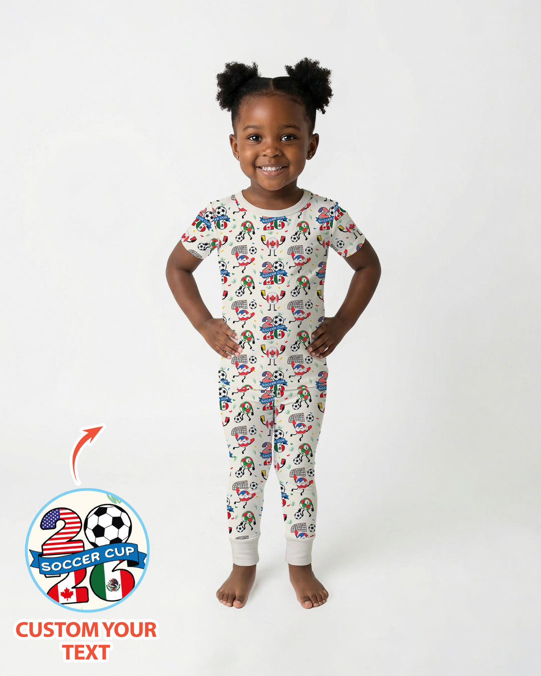 Soccer Squad 2026 Bamboo Two Piece Short Sleeve Pajama Set