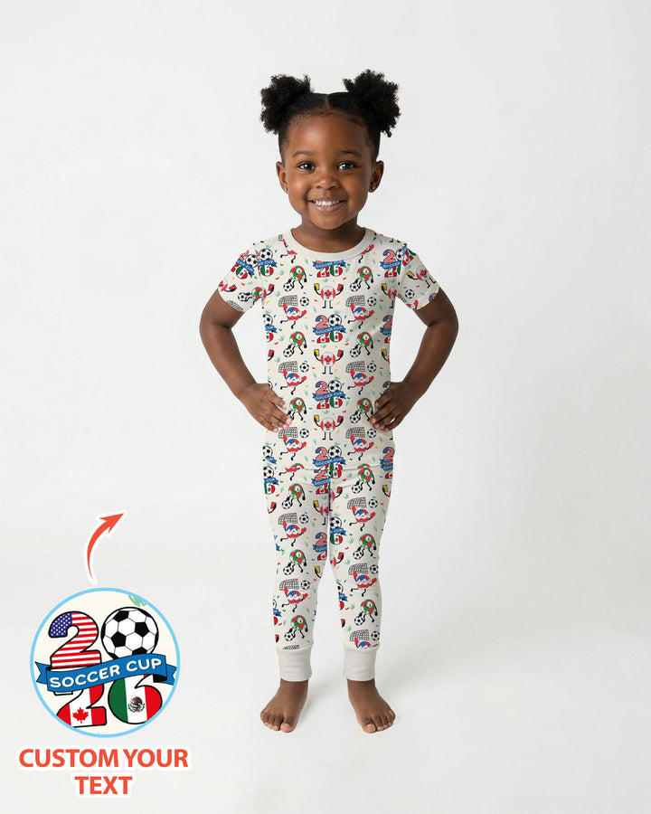 Soccer Squad 2026 Bamboo Two Piece Short Sleeve Pajama Set