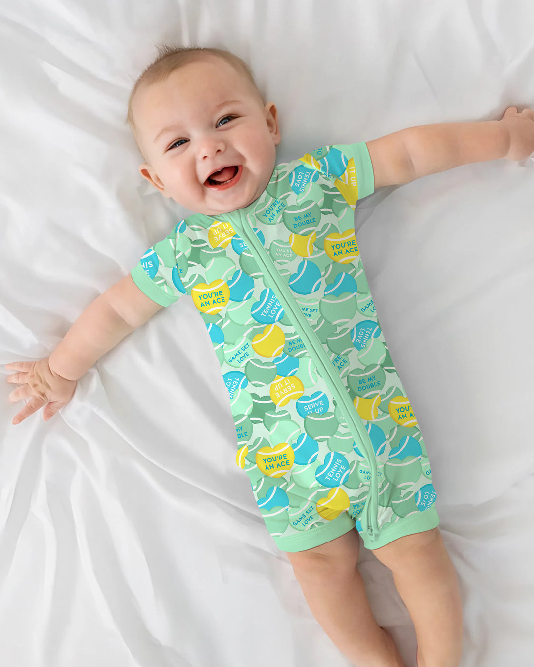 Tennis Candy Family Matching Bamboo Shorty Zippy