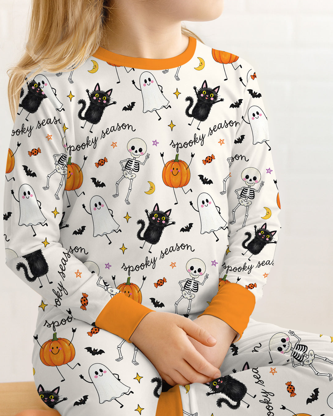 Conjunto de pijama de dos piezas de bambú con mangas largas, plantilla PERSONALIZADA