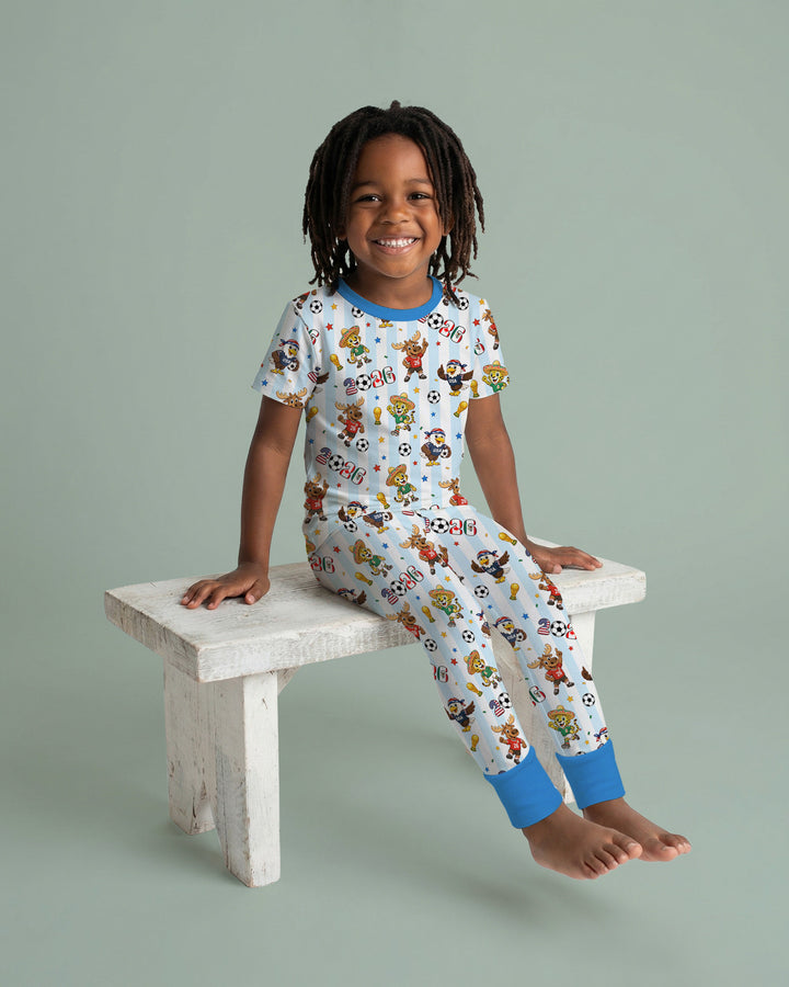 Zweiteiliges, kurzärmliges Pyjama-Set mit Marienkäfern