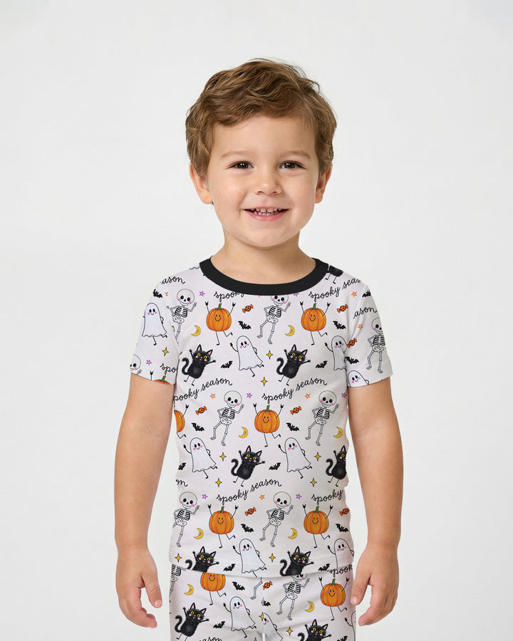 Conjunto de pijama de dos piezas de manga corta de bambú