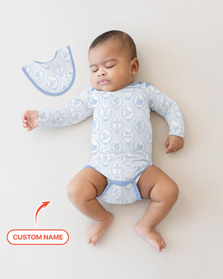 Custom Name Baptism Straight Outta Holy Water Bamboo Bodysuit