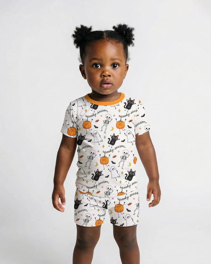 Hangin’ With My Boos Bamboo Two Piece Short Sleeve Shorts Pajama Set