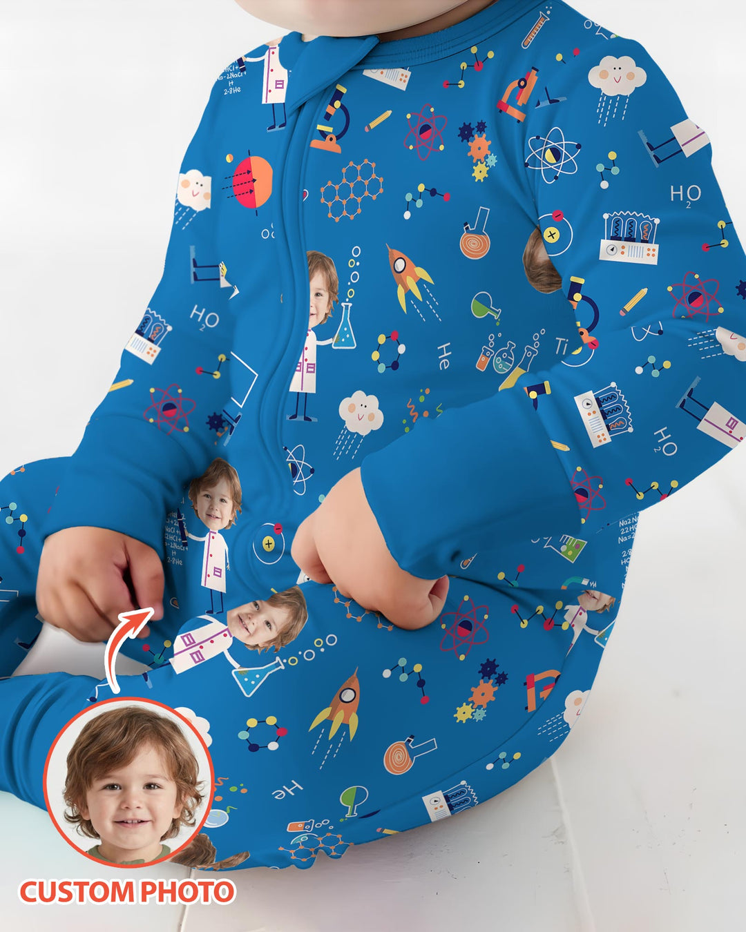 Custom Image Chemical Laboratory Bamboo Convertible Zippy