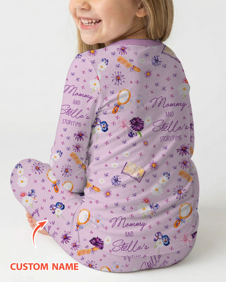 Conjunto de pijama de dos piezas de bambú con mangas largas, plantilla PERSONALIZADA