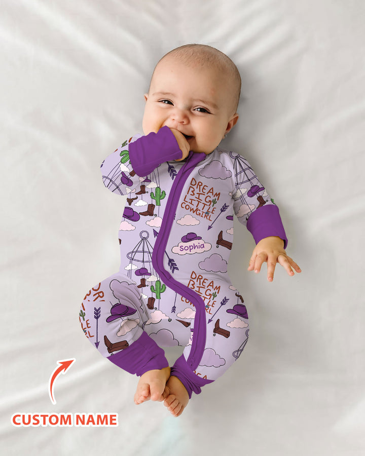 Litlle Cowboy Sis Bro Matching  Bamboo Convertible Zippy