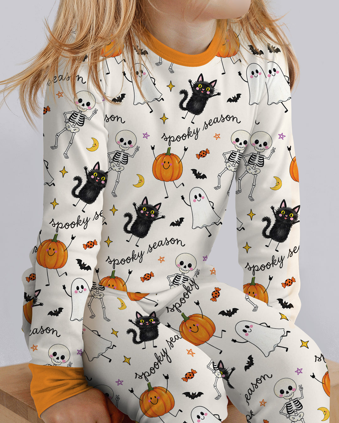 Conjunto de pijama de dos piezas de bambú con mangas largas, plantilla PERSONALIZADA