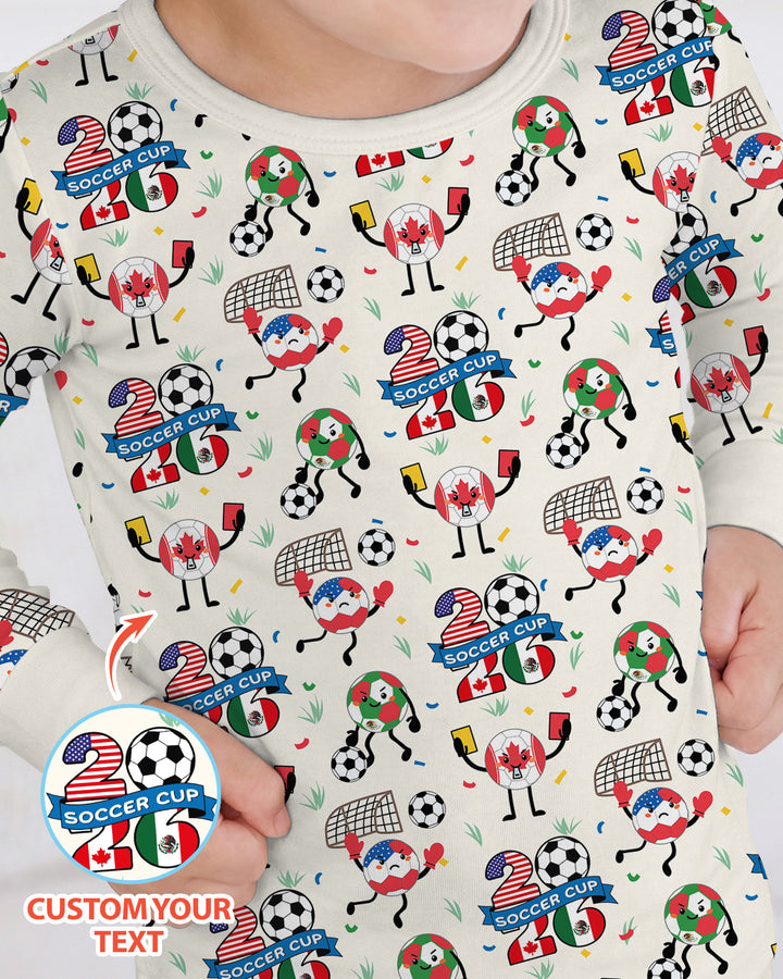 Soccer Squad 2026 Bamboo Two Piece Long Sleeve Pajama Set