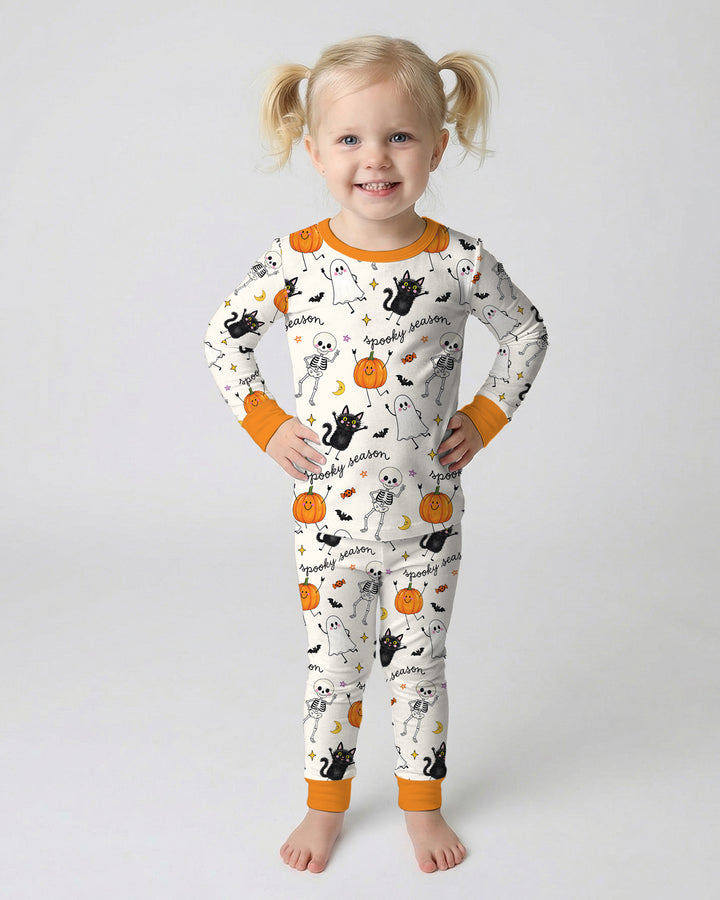 Conjunto de pijama de dos piezas de bambú con mangas largas, plantilla PERSONALIZADA