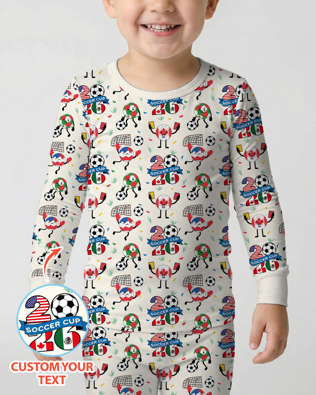 Soccer Squad 2026 Bamboo Two Piece Long Sleeve Pajama Set